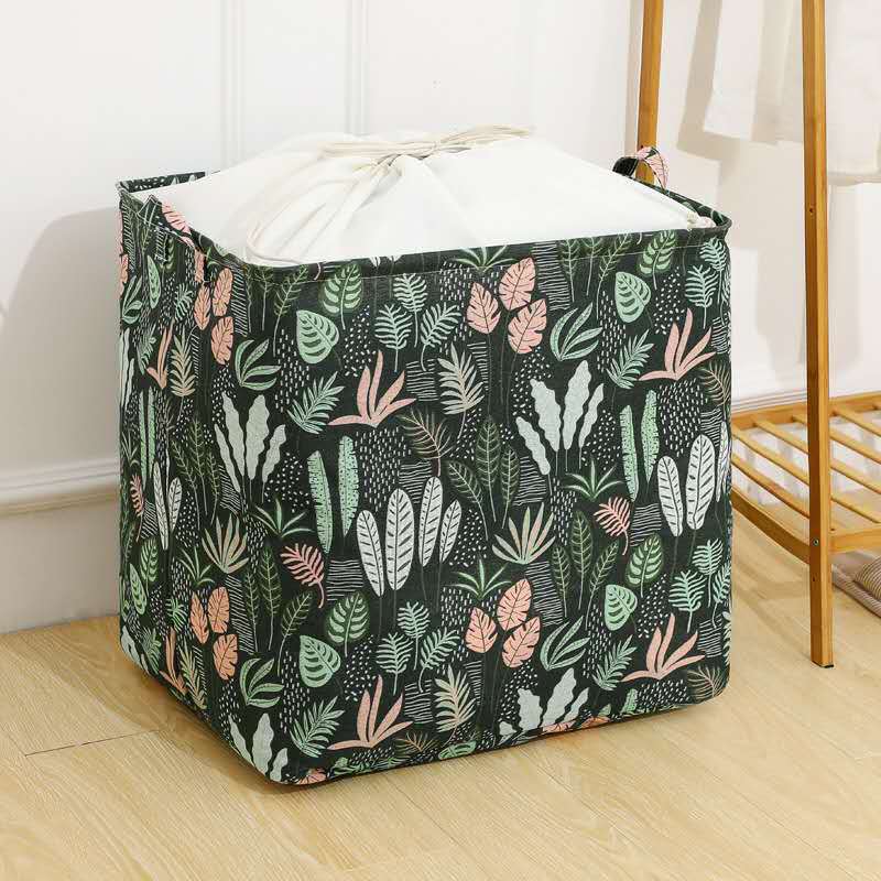 Extra Large 100L Laundry Storage Basket with Drawstring Cover