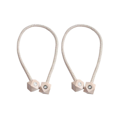 Non-Magnetic Curtain Tiebacks: Decorative Pearl Design (2 Pc (Without Magnet Buckle)