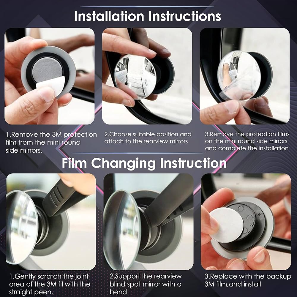 Car Safety & Cleaning Combo | Blind Spot Mirror, Interior Brush & Wiper Detergent shopbyte