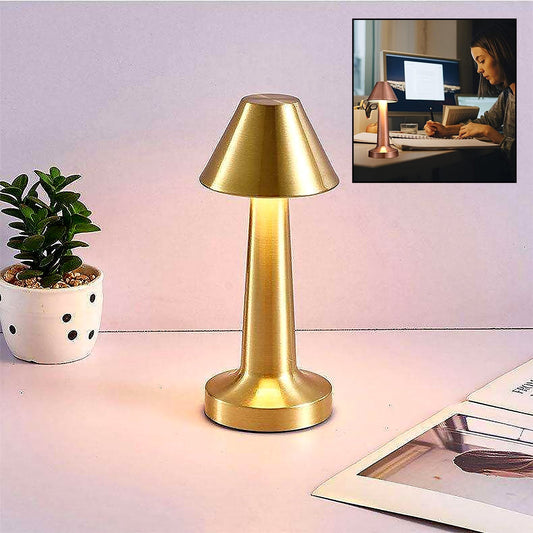 LED Lamp with Touch Control | Decorative Desk Lamp, Portable Metal LED Table Lamp, USB Rechargeable, 3 Color, 3 Levels Brightness, Dimmable Eye Protection Modern Lamp for Home Decor Party Kids Room Bedroom (1 Pc) Your Brand
