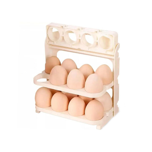 Plastic Foldable Egg Tray | 24 Grid Egg Storage Box (1 Pc) Your Brand