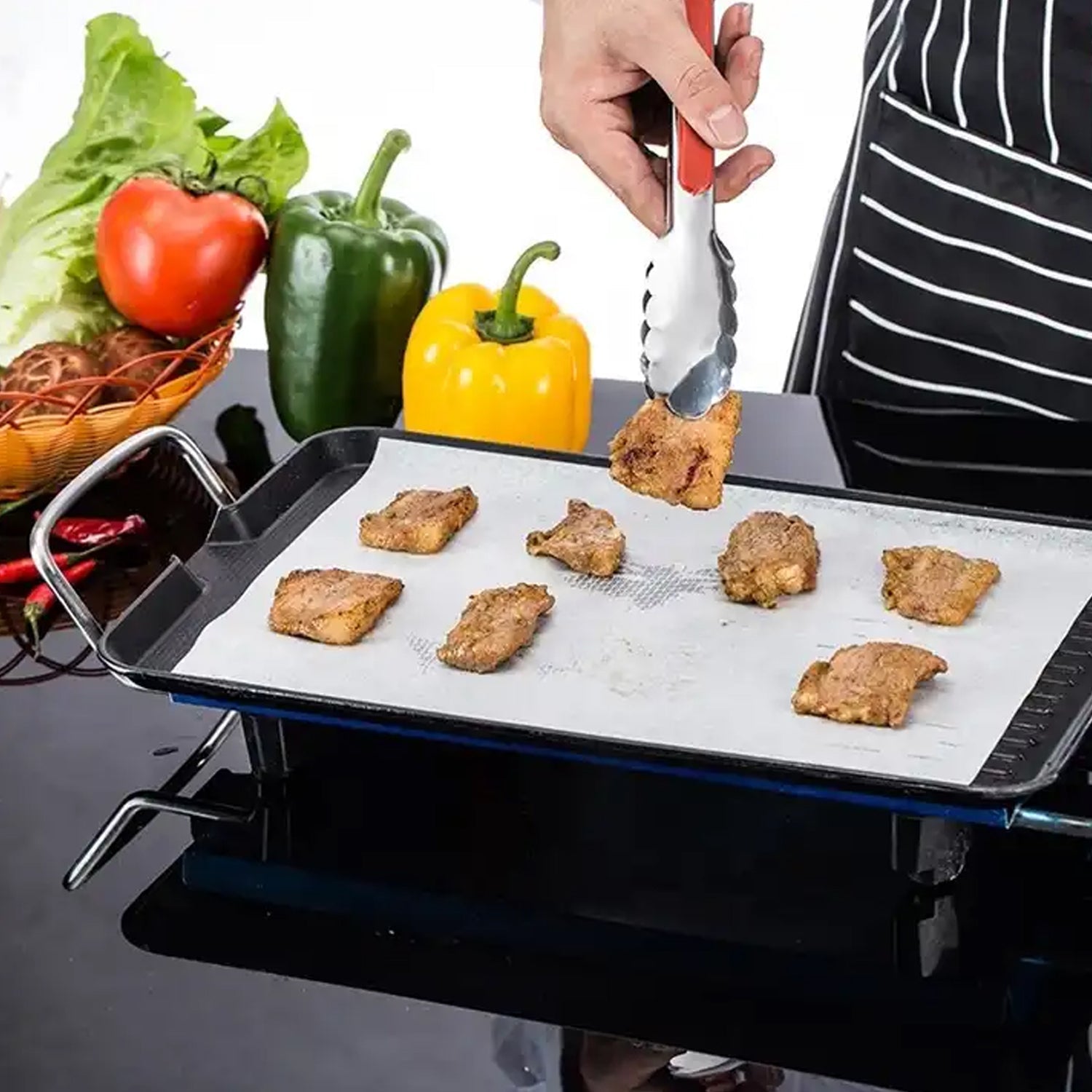 Non-Stick Parchment Paper: Easy Cleanup for Baking, Grilling & More (Microwave & Oven Safe / 5 MTR) Your Brand