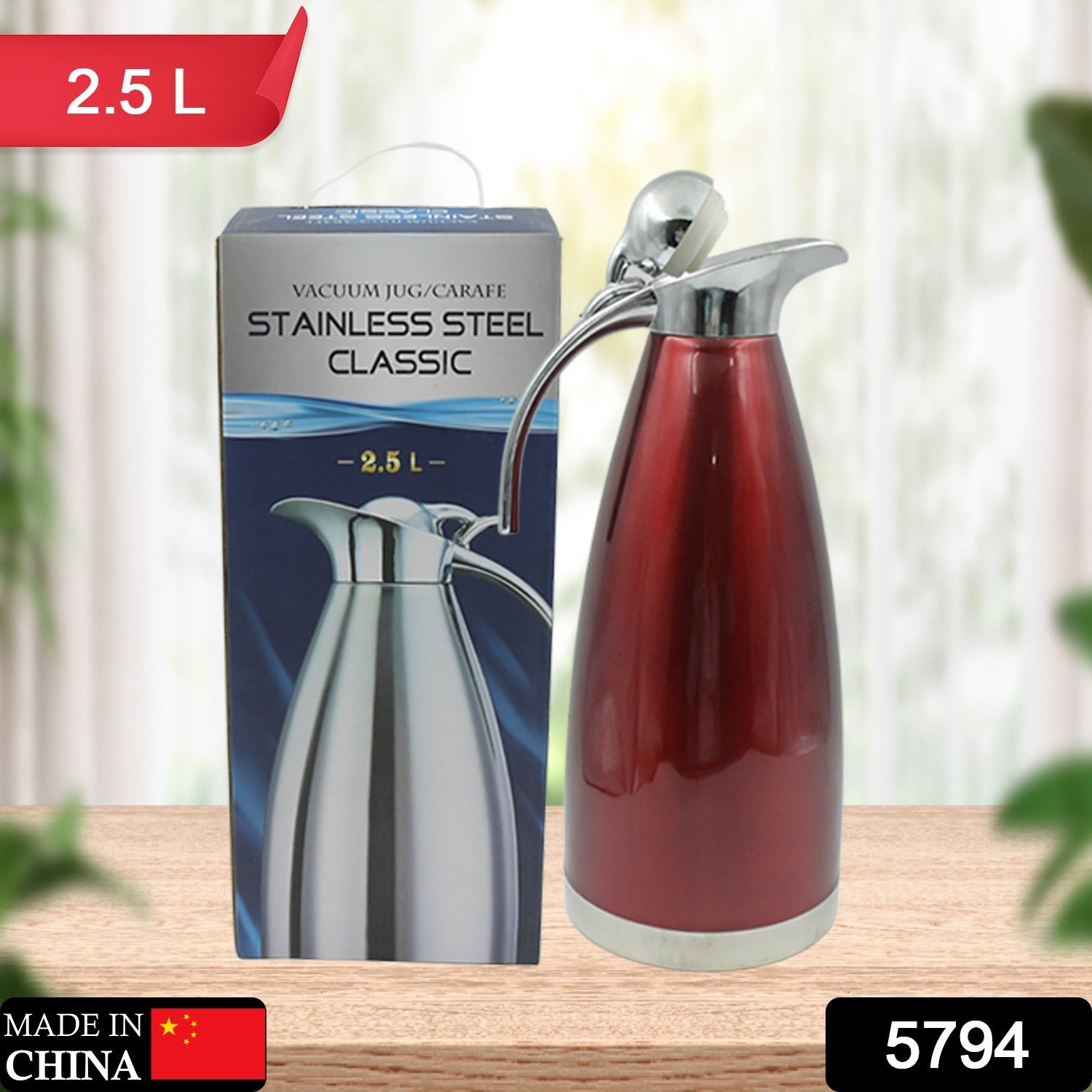 Vacuum Insulated Kettle Jug (Stainless Steel): 2.5L Sizes Your Brand