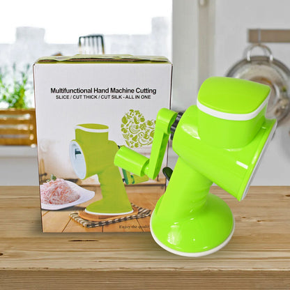 6 in 1 Multi functional Vegetable Cutter & Slicer Hand Machine Cutting, Slice, Cut Thick, Cut Silk All in one –Vegetable Chopper Cutter & Slicing Cutter Barrel - Vegetable Grater with 6 Removable Blades Your Brand