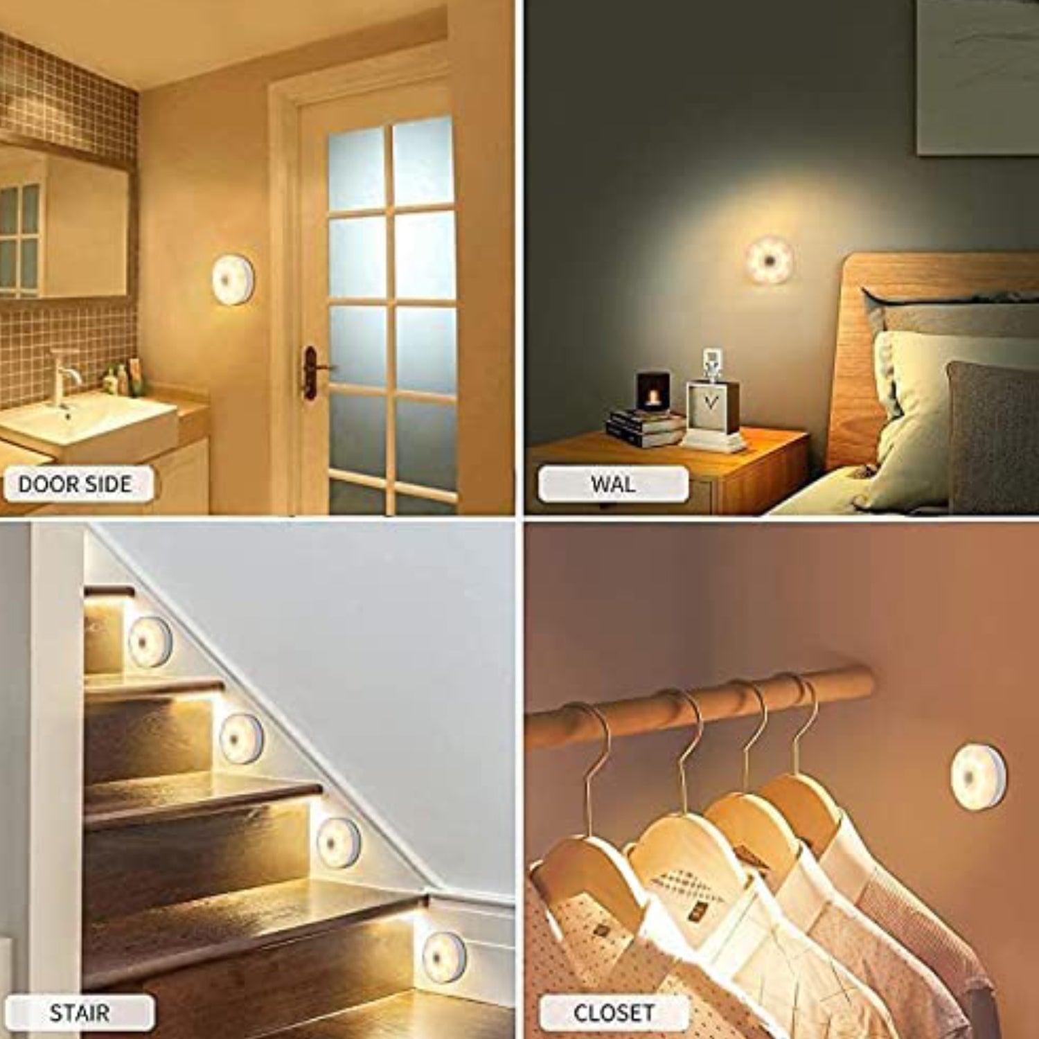 Round Shape 8 LED Motion Sensor Induction Led Light Your Brand