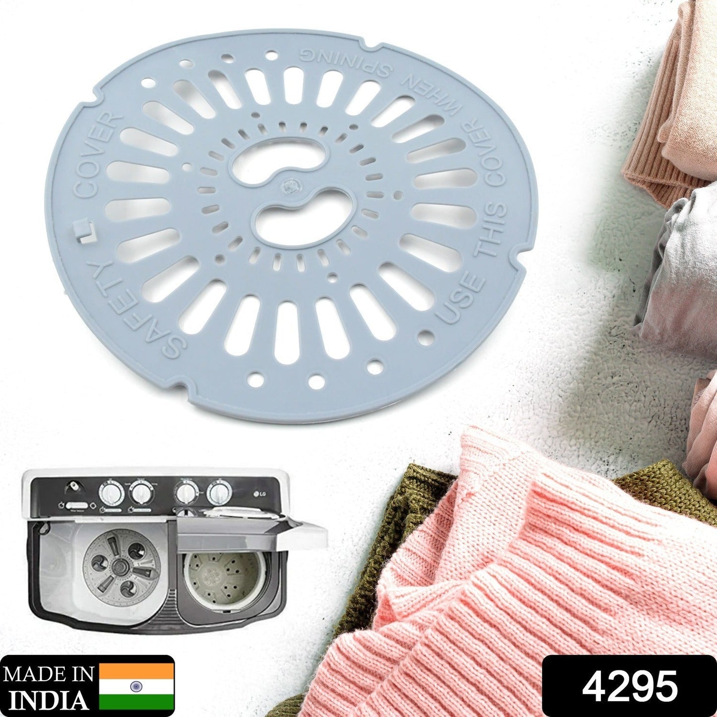 Universal Fit Top Load Semi Automatic Washing Machine Spin Safety Cover / Spinner Cap / Dryer Safety Cover / Lid & Plate (1 pc) Your Brand
