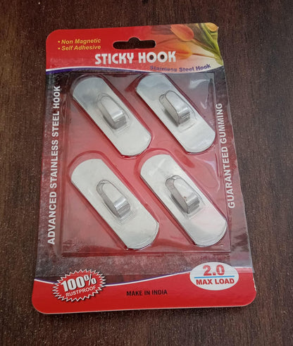 Self- Adhesive Hooks, Heavy Duty Wall Hooks Hangers Stainless Steel Waterproof Sticky Hooks for Hanging Robe Coat Towel Kitchen Bathroom and. Your Brand