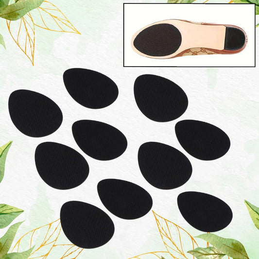 Non-Slip Shoe Pads, Rubber Shoe Sole Protector Pads, Self-Adhesive Shoe Grips Pads Stickers Non Skid for Ladies Shoes, High Heels, Boots (10 Pcs Set) Your Brand