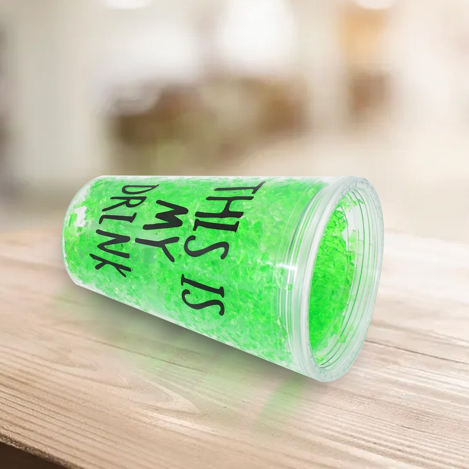 Plastic Drink Cup, Tea Coffee Tumbler with Lid and Straw (1 Pc) Your Brand