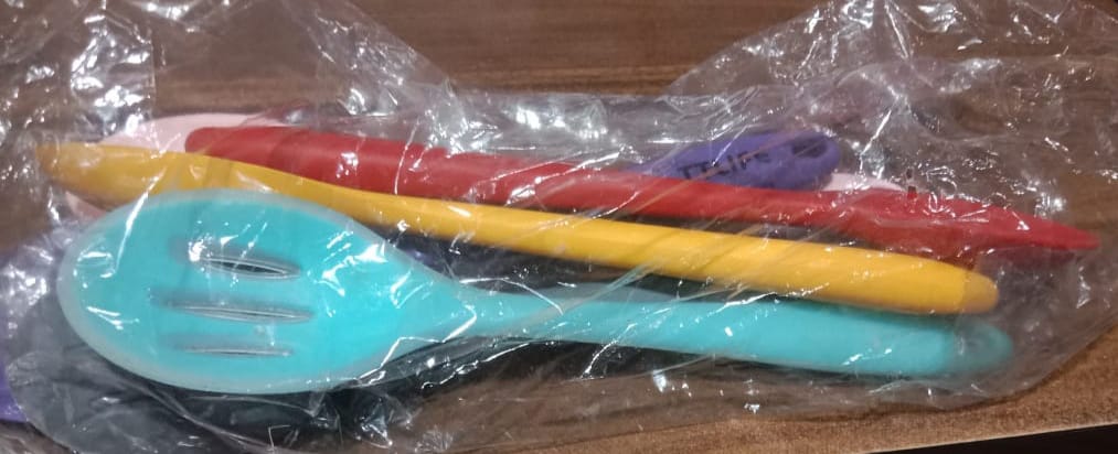 Multipurpose Silicone Spoon, Silicone Basting Spoon Non-Stick Kitchen Utensils Household Gadgets Heat-Resistant Non Stick Spoons Kitchen Cookware Items For Cooking and Baking (6 Pcs Set) Your Brand