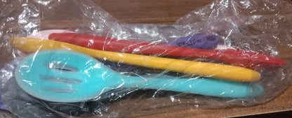 Multipurpose Silicone Spoon, Silicone Basting Spoon Non-Stick Kitchen Utensils Household Gadgets Heat-Resistant Non Stick Spoons Kitchen Cookware Items For Cooking and Baking (6 Pcs Set) Your Brand