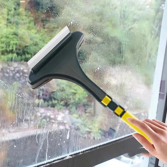 Brush 2 in 1 Mesh Cleaning Brush & Wiper with Extended Handle Window Cleaning Brush Net Cleaner,Magic Window Cleaner Brush, Window Mesh Cleaner (1 Pc) Your Brand