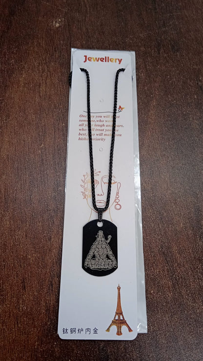 Hanuman Chalisa Locket with Gada, Chain (1 Pc) Your Brand