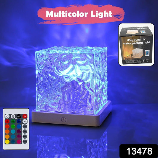 Dynamic Rotating Water Ripple Night Lamp With Remote Your Brand
