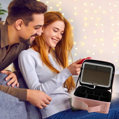 Premium LED Light Makeup Organizer Box (1 Pc / Mix Color)