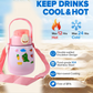 Stainless Steel Vacuum Insulated Water Bottle with Handle & Sticker (700 ML)