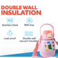 Stainless Steel Vacuum Insulated Water Bottle with Handle & Sticker (700 ML)