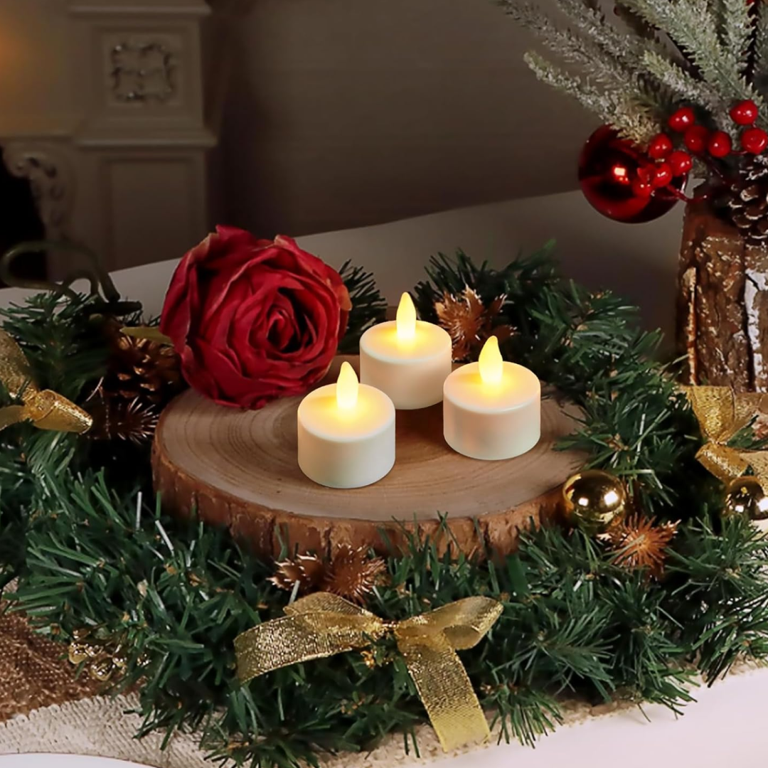 Set of 12 Flameless Floating Candles Battery Operated Tea Lights Tealight Candle