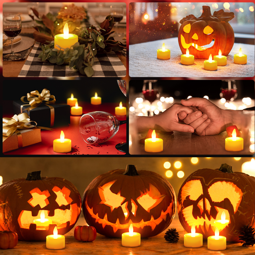 Set of 12 Flameless Floating Candles Battery Operated Tea Lights Tealight Candle