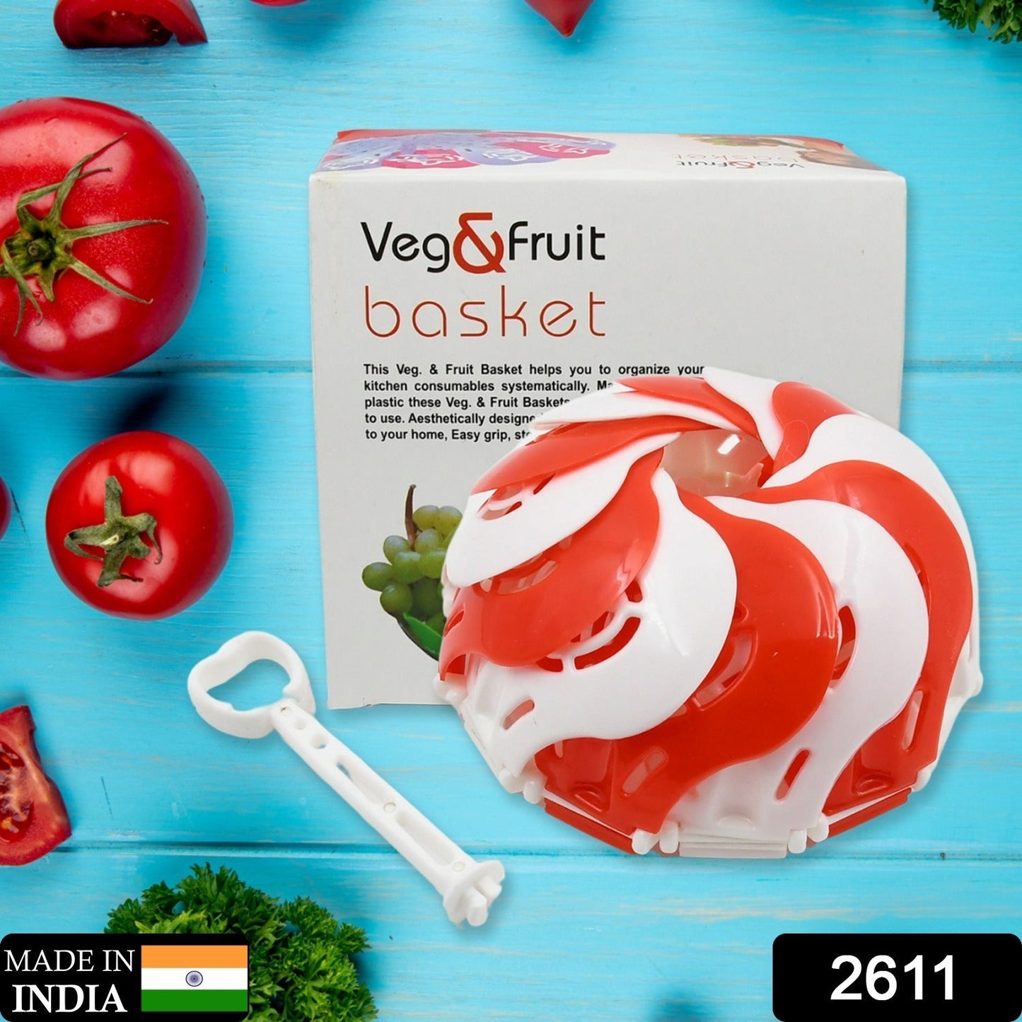 Folding Fruit Basket Hanging Stand – Lotus Shape Tray for Fruits & Vegetables (1 Pc)