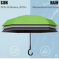 Foldable UV & Rain Umbrella with C-Shaped Handle – Kids (1 Pc / Mix Color)