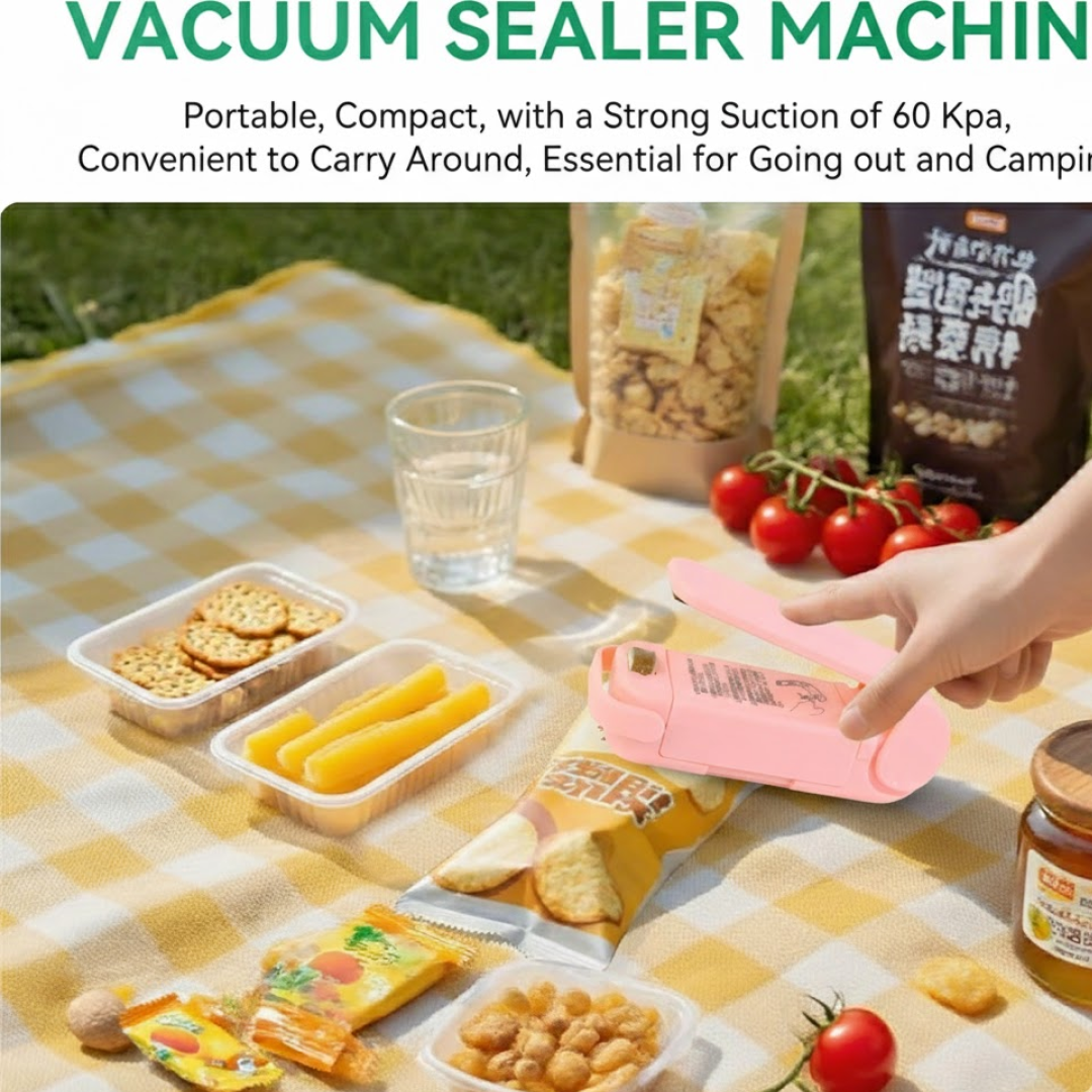 Mini Plastic Bag Sealer – Portable Heat Sealing Machine (Battery Operated / 1 Pc)