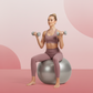 Heavy Duty Gym Ball Non-Slip Stability Ball with Foot Pump for Total Body Fitness