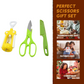 Multifunction Kitchen Tool Set – Stainless Steel & Plastic Knife and Scissors