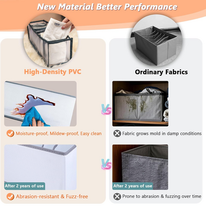 7 Grid Clothes Organizer for Wardrobe Storage