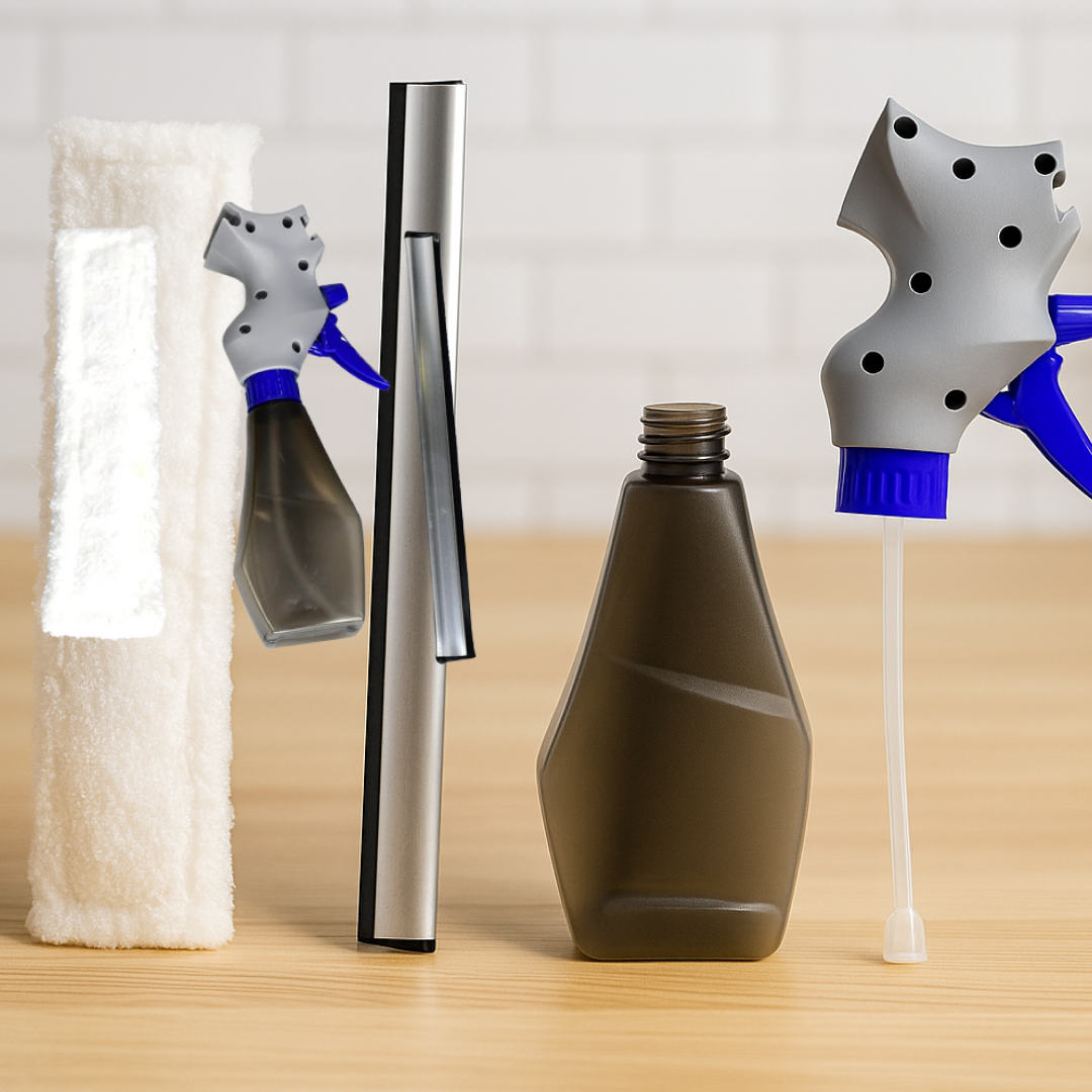 Plastic Easy Glass Cleaner 3 in 1 Spray Type Cleaning Brush, Pack of 1