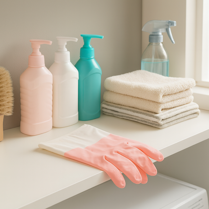 Large Size Reusable Household Cleaning Gloves - (1 Pair)