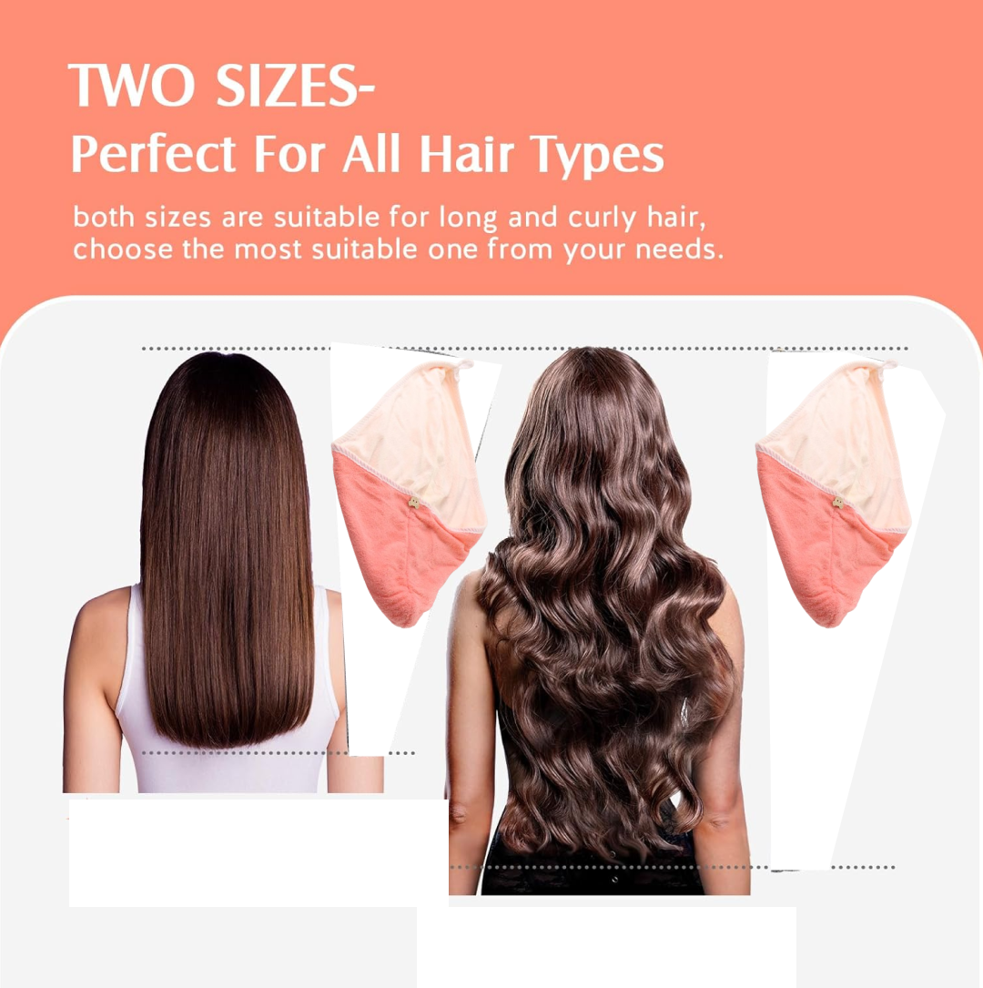 Hair Drying Magic Hair Cap Towel Wrap for Women (1 Pc / Mix Design)