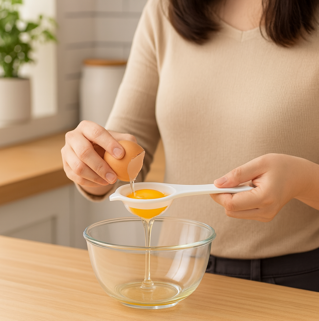 Egg Yolk Separator, Egg White Yolk Filter Separator, Egg Strainer Spoon Filter Egg