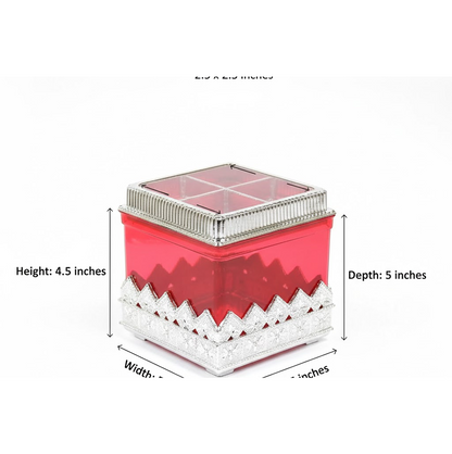 Ruby Dry fruit Storage Container - Attractive Design Box for Home & Kitchen