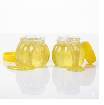 Soft Jar Slime Combo of Glitter Slime and Crystal Slime