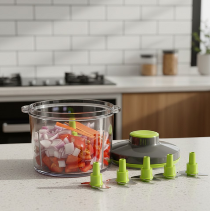 Ganesh Master Chopper with 5 Stainless Steel Blades, XL Large Jumbo Chopper (900 Ml)