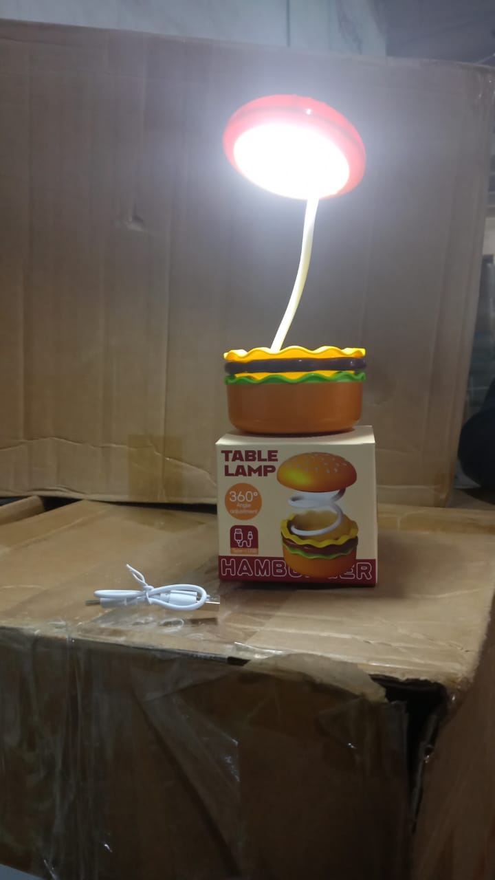 Burger Delight: Folding LED Night Lamp (1 Pc) Your Brand