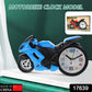 Retro Motorcycle Alarm Clock – Novelty Bike Engine Style Desk Clock