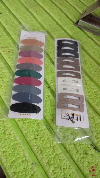 Miss Beauty 10pcs Cute Matte Multicolour & Design Hair Clip Set Your Brand