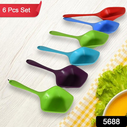Multipurpose Silicone Spoon, Silicone Basting Spoon Non-Stick Kitchen Utensils Household Gadgets Heat-Resistant Non Stick Spoons Kitchen Cookware Items For Cooking and Baking (6 Pcs Set) Your Brand