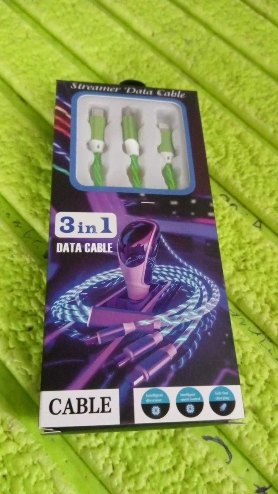 3 in 1 Charging Cable Light Up Fast Charger Multi Charging Cable (1 Pc) Your Brand