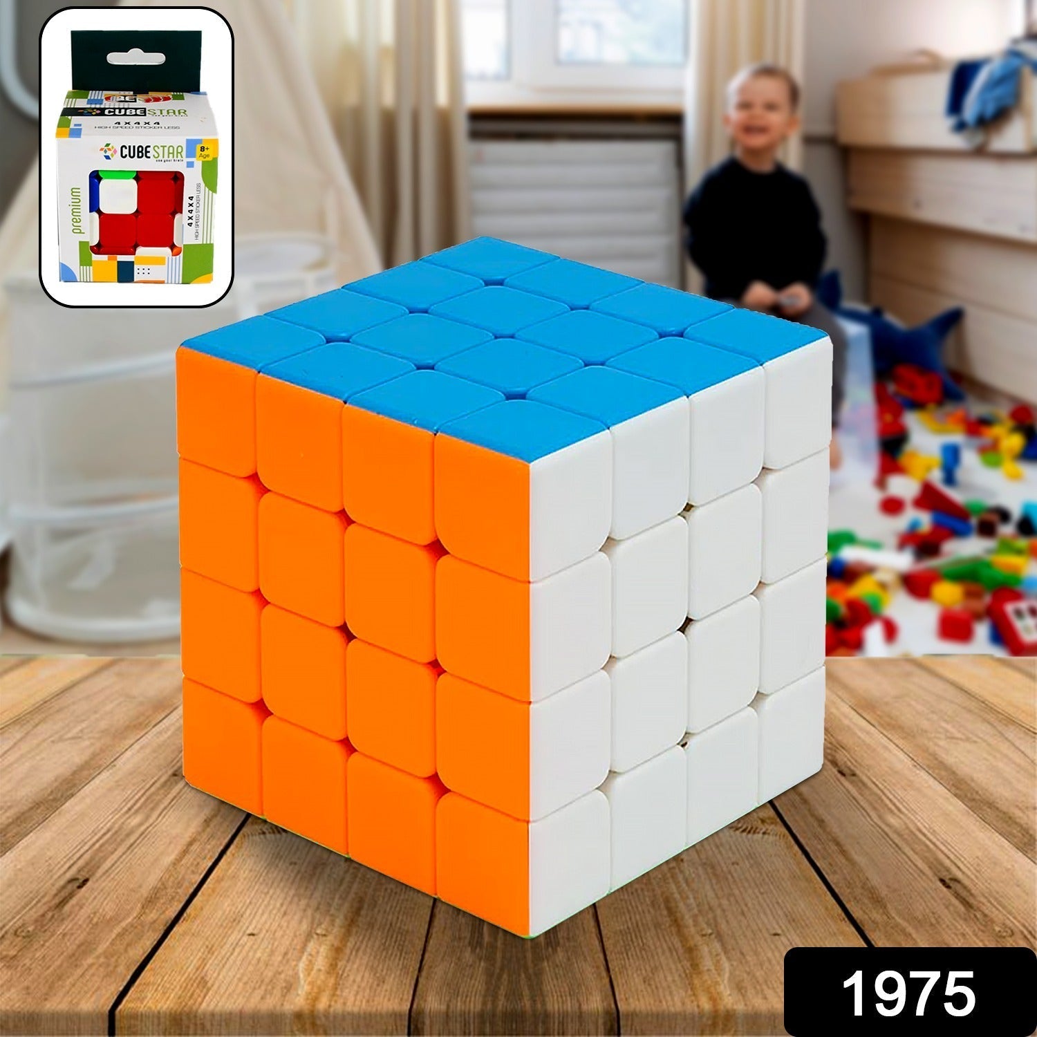 Small Puzzles Cubes 4×4×4 High Speed Sticker Less Magic Cube Game, Kids and Professionals Magic Cube Puzzle Toy, Pack of 1, 8+ Years Your Brand