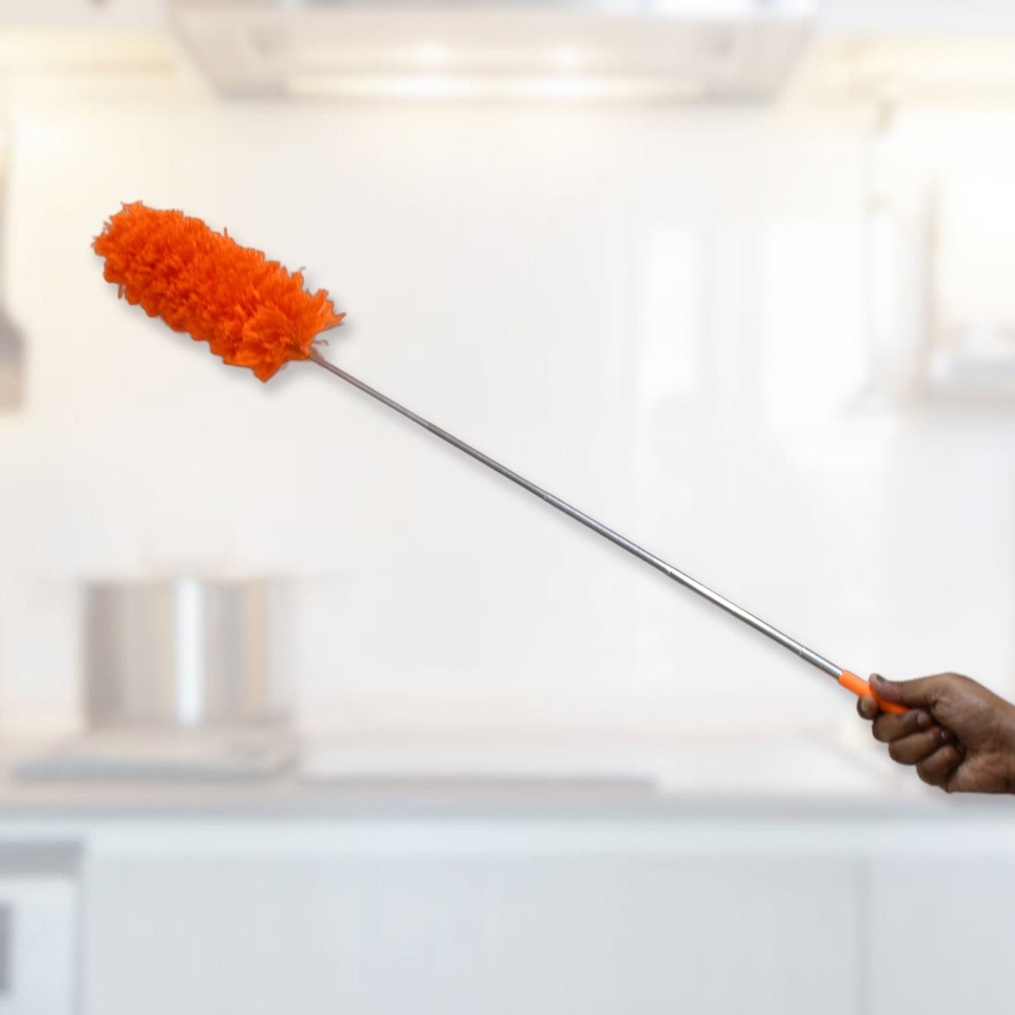 Adjustable Long Handle, Microfiber Duster for Cleaning, Microfiber Hand Duster Washable Microfiber Cleaning Tool Extendable Dusters for Cleaning Office, Car, Computer, Air Condition, Washable Duster Your Brand