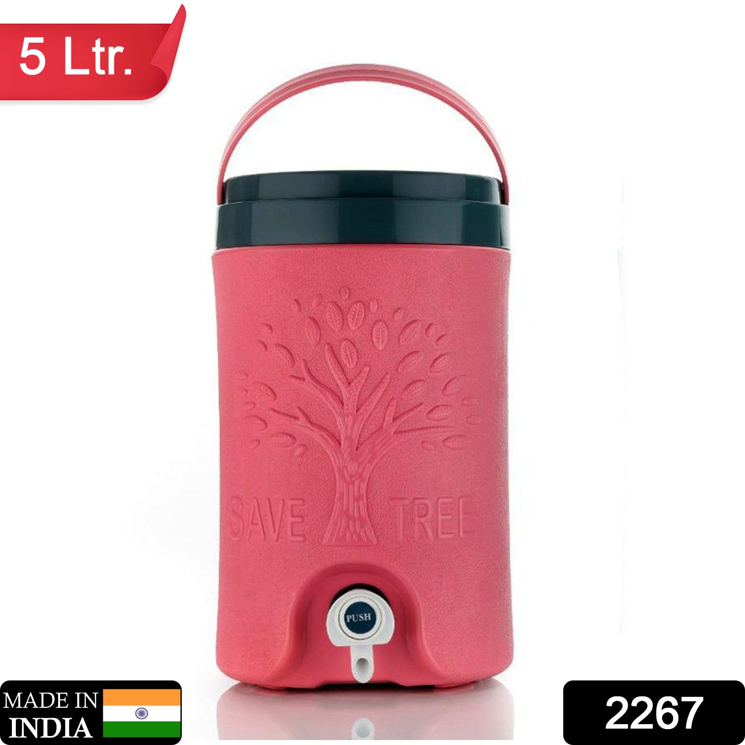 Multicolored 5L Water Rover Jug: Insulated Plastic Jug with Sturdy Handle Your Brand