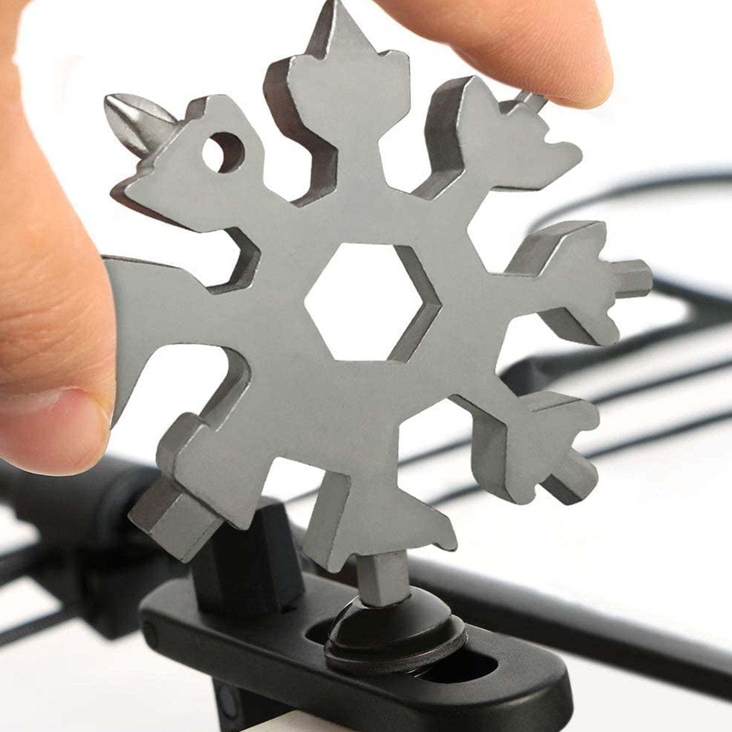 Durable & Portable 18 in 1 Snowflake Multi-Tool, Snowflake Bottle Opener Flat Phillips Screwdriver Kit Wrench Your Brand