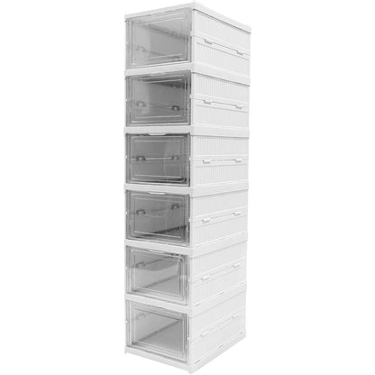 Stackable Multifunctional Storage, for Clothes Foldable Drawer Shelf Basket Utility Cart Rack Storage Organizer Cart for Kitchen, Pantry Closet, Bedroom, Bathroom, Laundry (6 Layer / 1 Pc) Your Brand