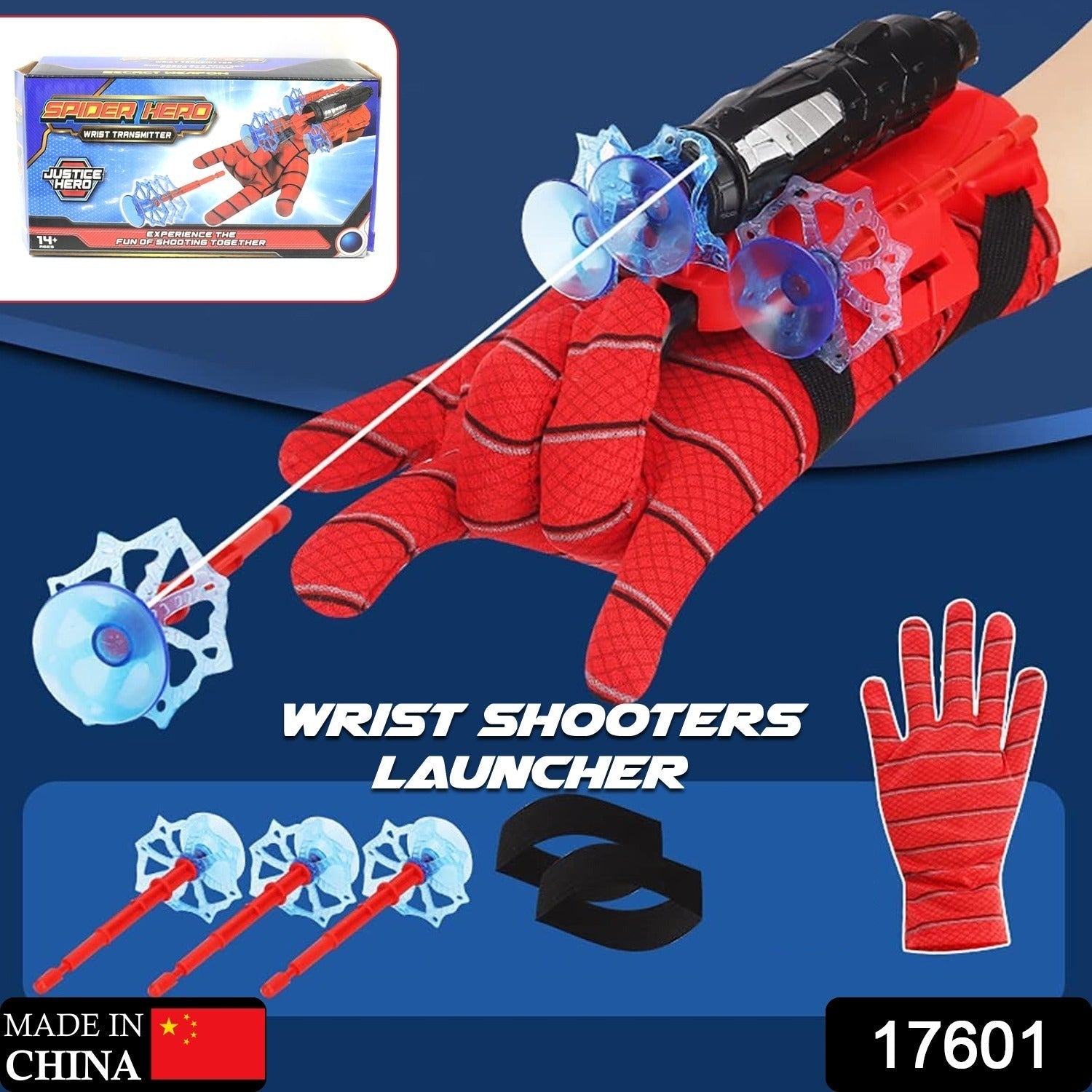 Web Shooter Toy for Kids Fans, Launcher Wrist Gloves Toys For Kids, Boys Superhero Gloves Role-Play Toy Cosplay, Sticky Wall Soft Bomb Funny Children's Educational Toys Your Brand