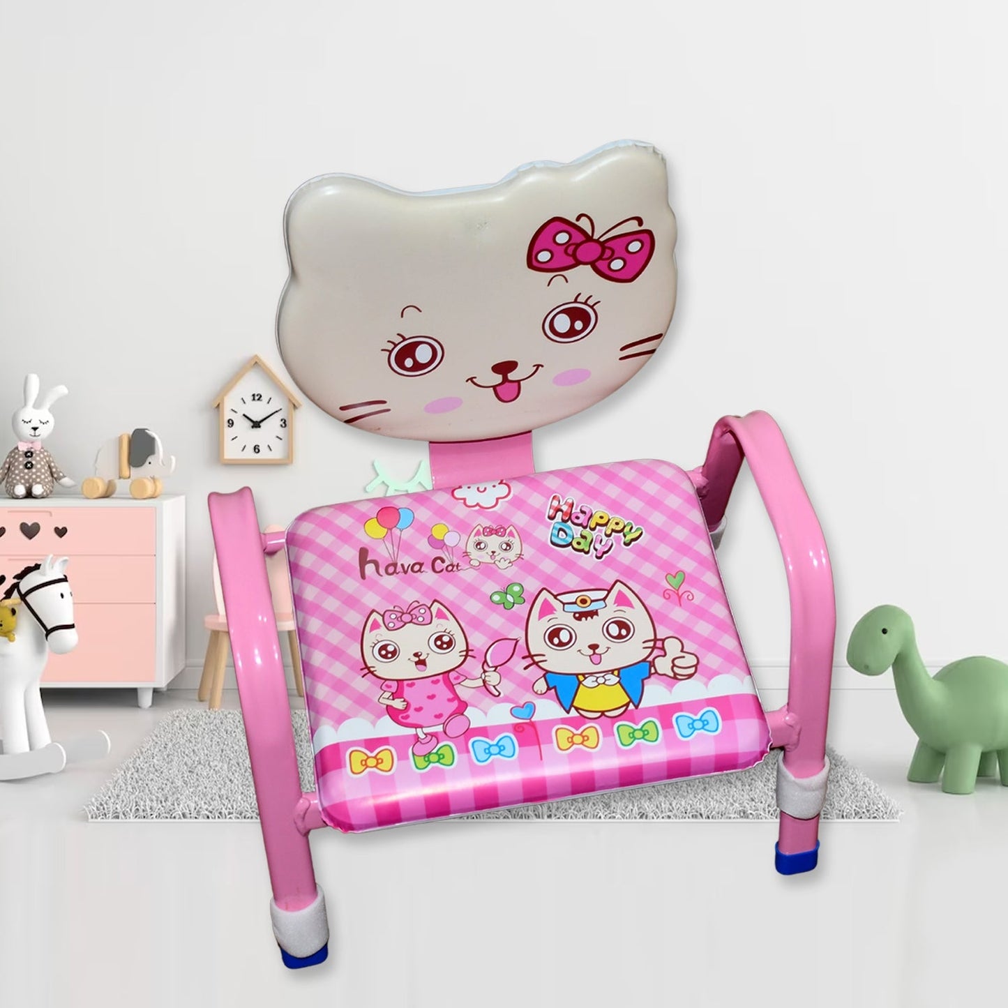 Cartoon Baby Chair Strong Steel Cushion & Comfortable Baby Chair High Quality Chair (1 Pc) Your Brand
