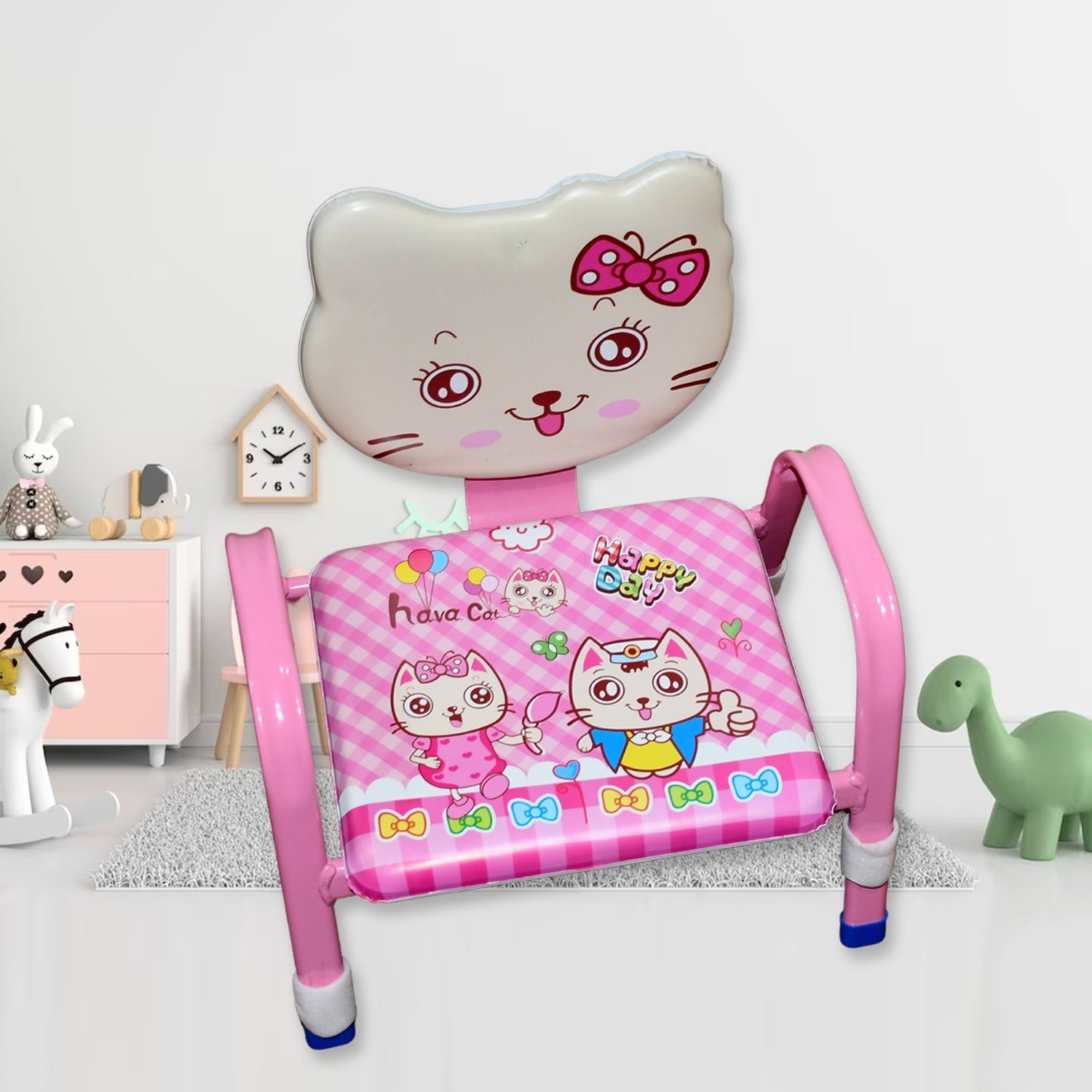 Cartoon Baby Chair Strong Steel Cushion & Comfortable Baby Chair High Quality Chair (1 Pc) Your Brand