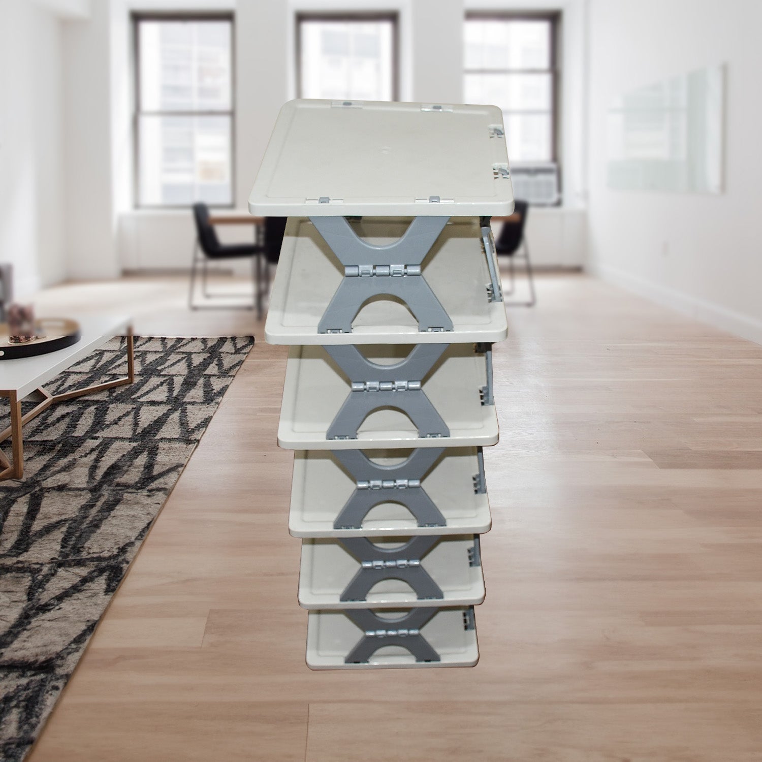 Foldable Shoe Rack (1 Pc, 6 Layers): Space-Saving, Entryway Storage Your Brand